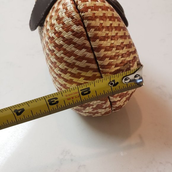 Le Sac vintage mini clutch woven rounded edge - Picture 9 of 12